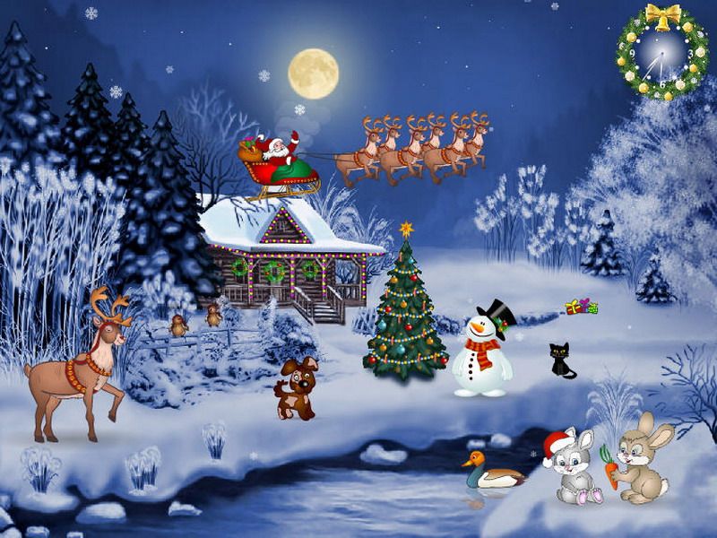 Animated christmas wallpaper with music animated christmas wallpaper christmas screen savers christmas images free