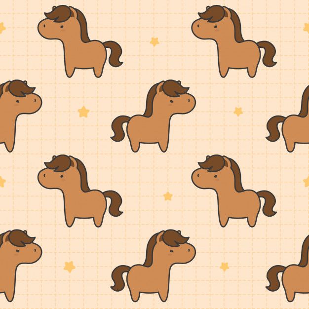 Premium vector cute horse seamless pattern background background patterns horse wallpaper vector background pattern