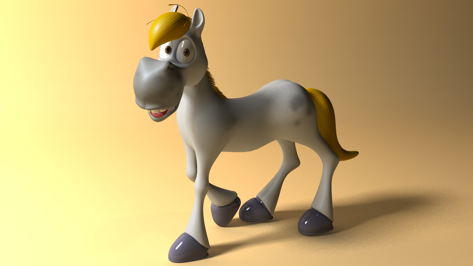 Cartoon horse d model by supercigale