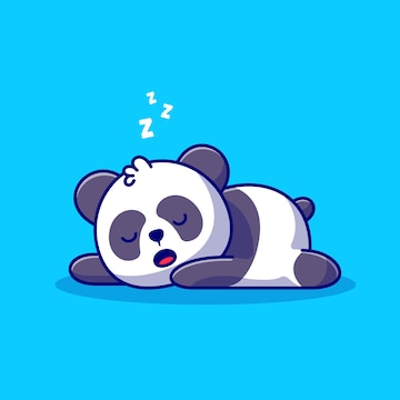 Sleeping panda vectors illustrations for free download