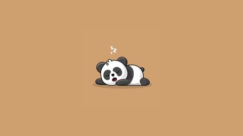 Panda logo stock video footage