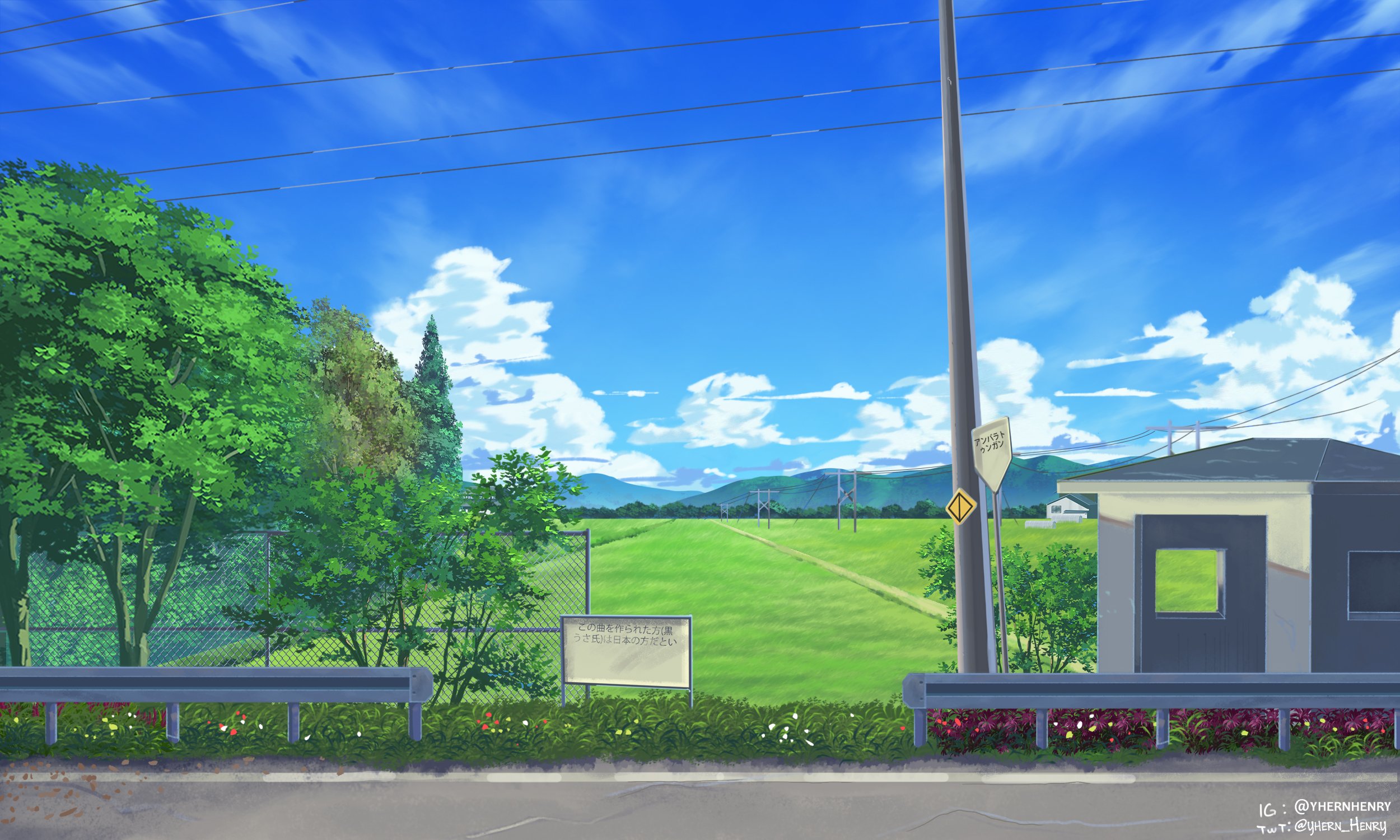 Yhern on for hire wallpaper calm anime background nature art environment art concept landscape price starts at usd anime calm animebackground environment art painting scenery landscape httpstcopspewtf