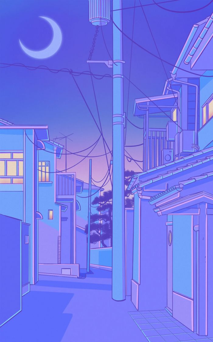 Anime blue aesthetic wallpapers