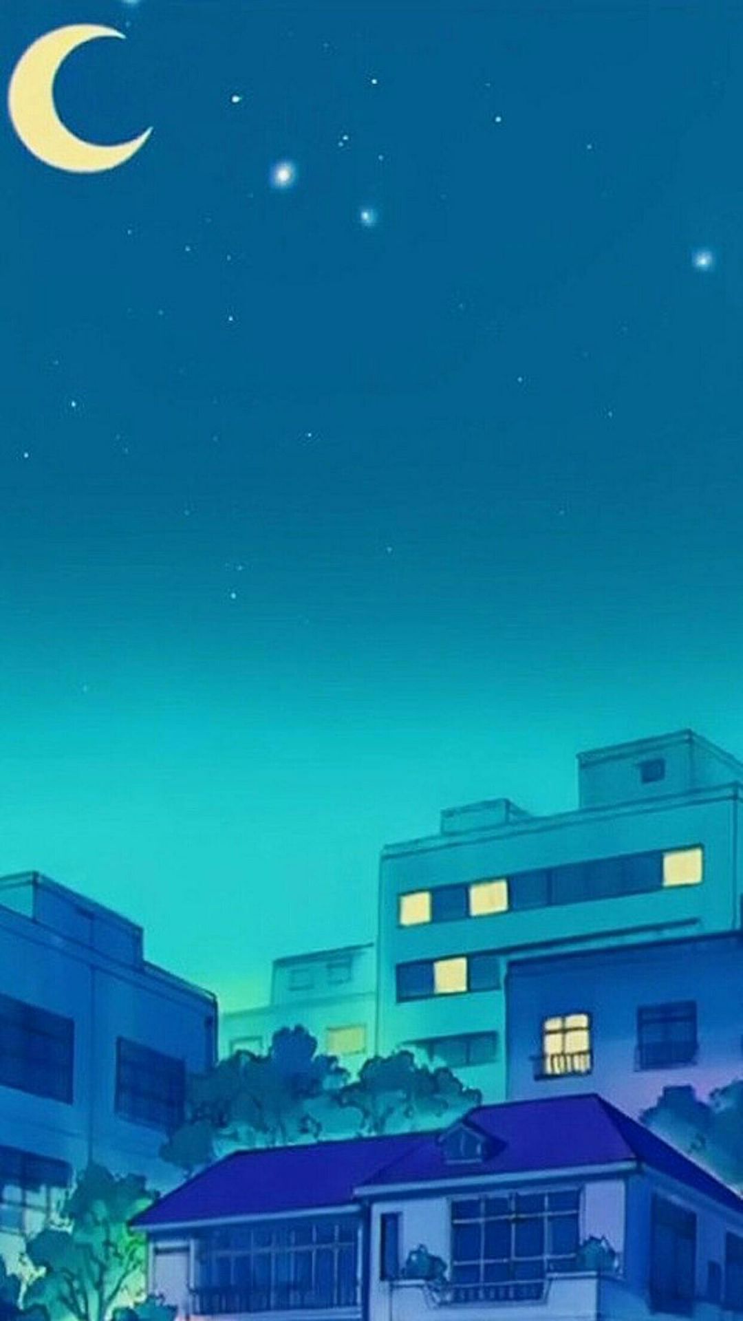 Anime blue aesthetics wallpapers