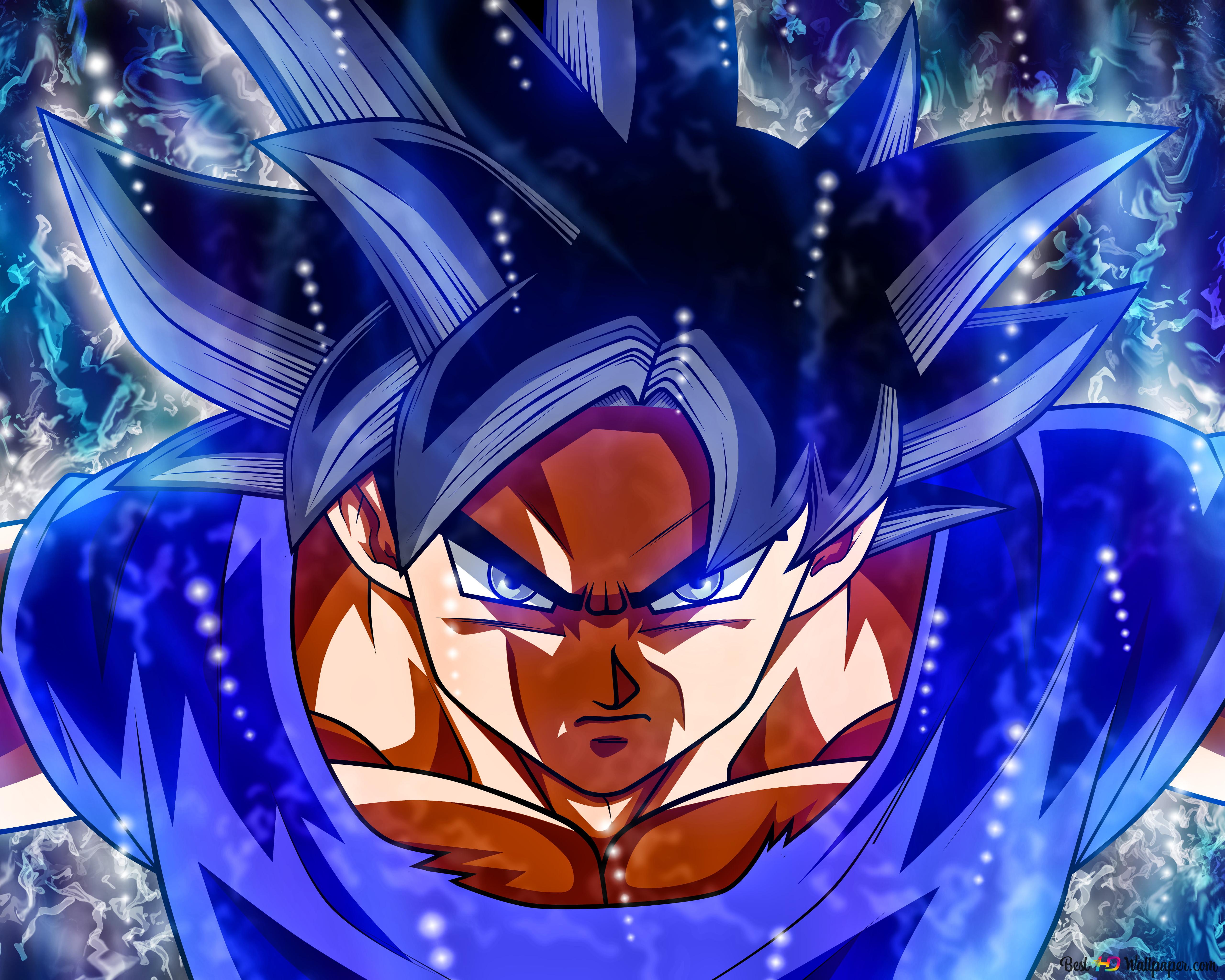 Dragon ball character goku with blue hair k wallpaper download