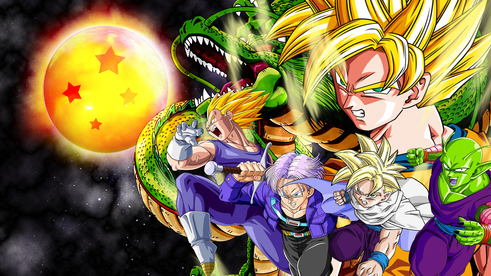 Dragon ball characters mix wallpaper by dbzwallpapers on