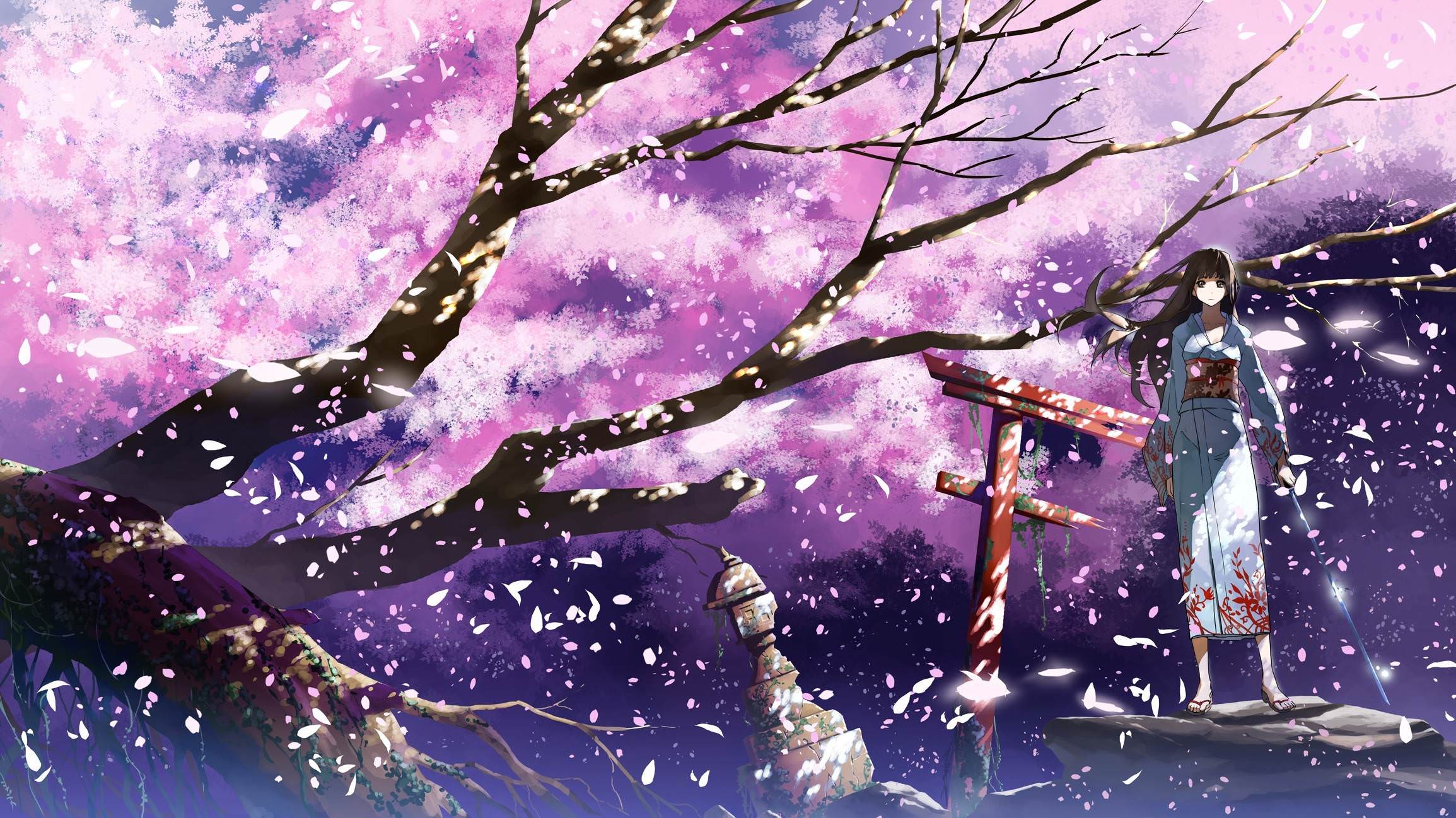 Sakura blossoms anime wallpapers
