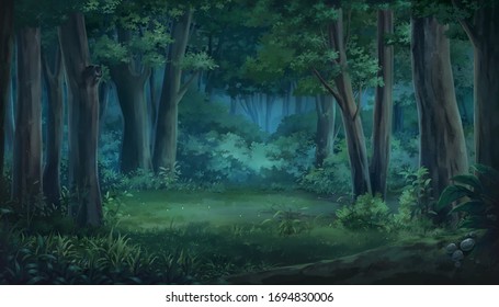 Anime background forest images stock photos vectors