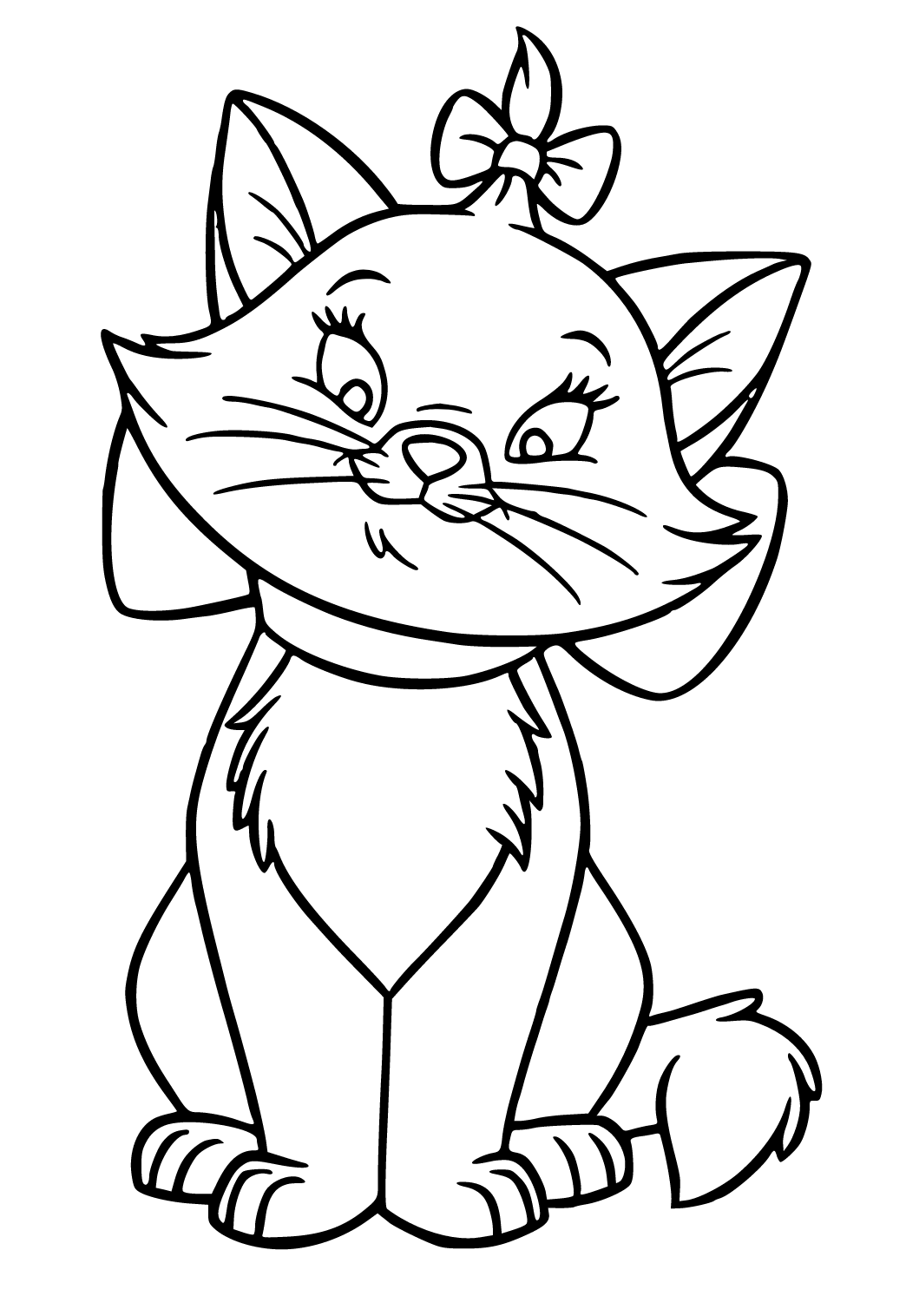 Free printable aristocats beautiful coloring page for adults and kids