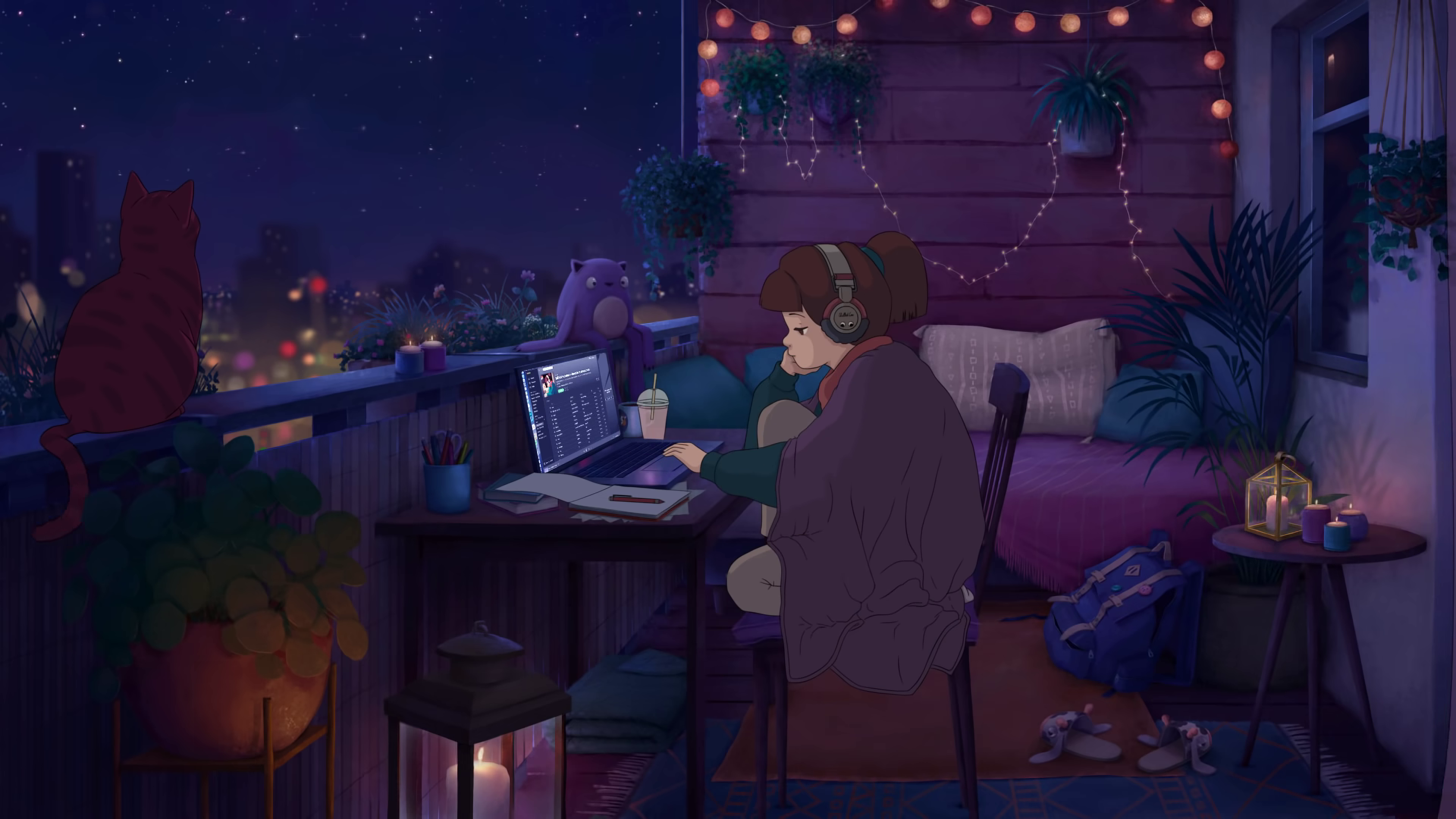 Studying girl ai resized x studying girl desktop wallpaper art anime scenery wallpaper
