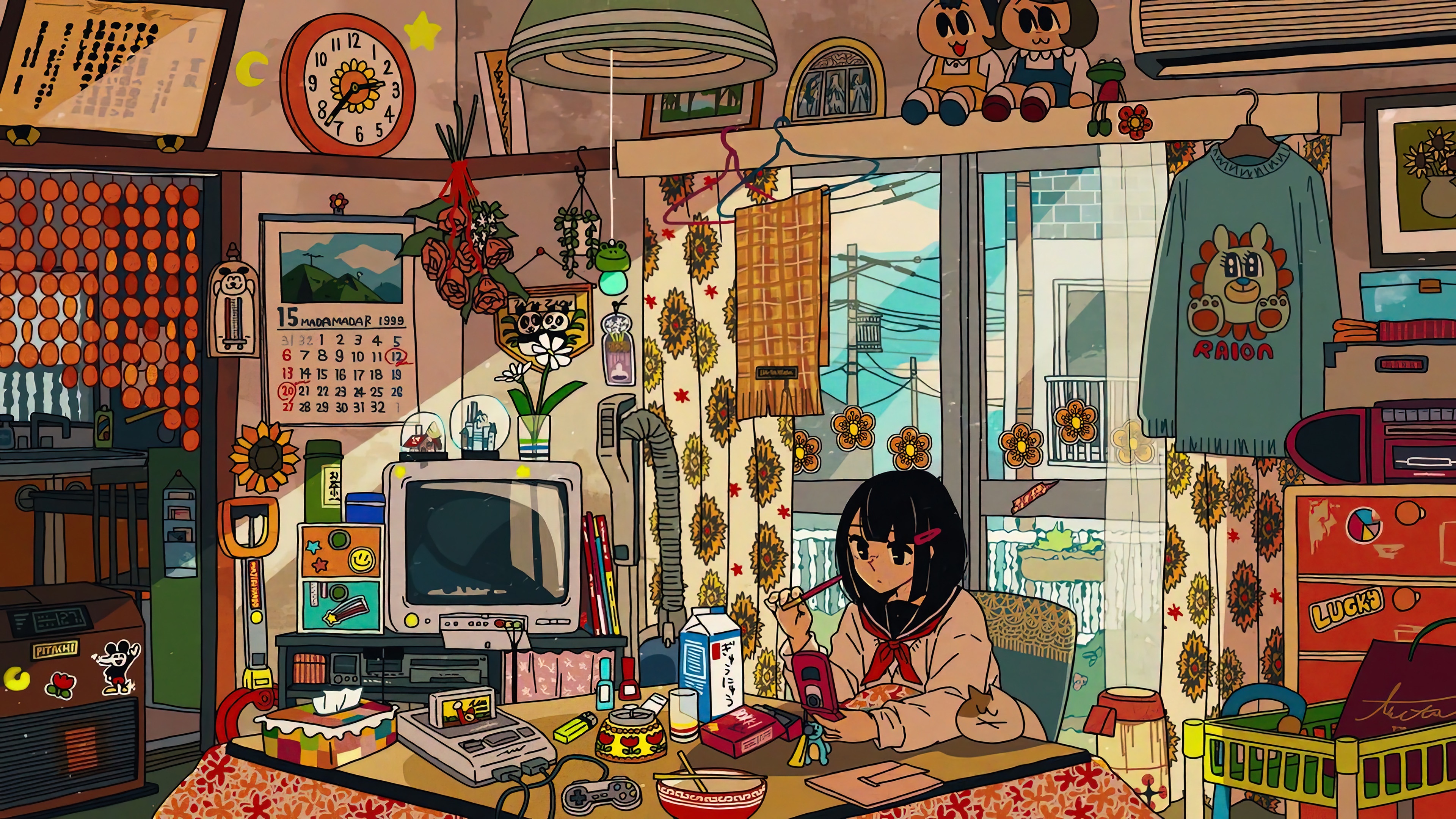Anime girl student apartment k
