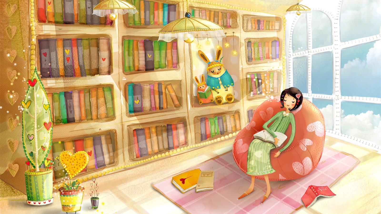 Wallpaper rest of the girls in the study x hd picture image