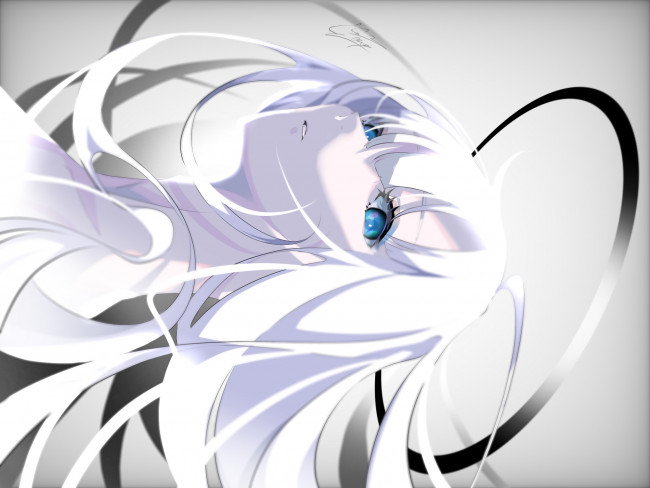Download Free 100 + anime girl with white hair and blue eyes