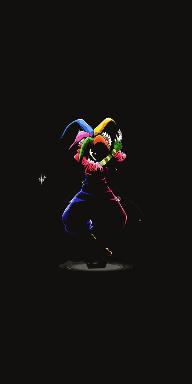Joker clown artwork karakuri circus minimal x wallpaper iphone wallpaper cat joker wallpapers horror artwork