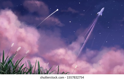 Anime night images stock photos vectors