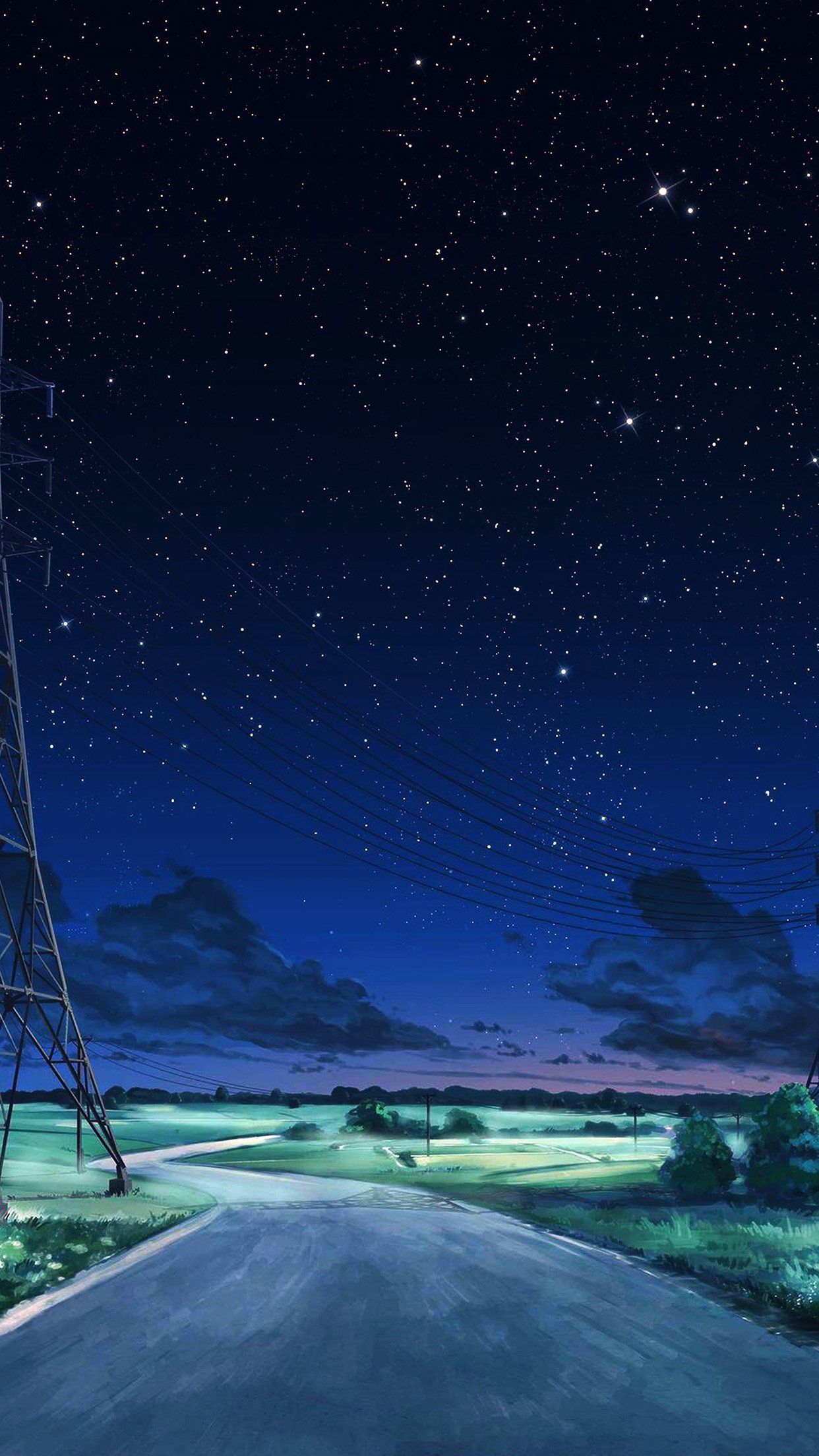 Image result for anime night sky ì ëëìì ìë ëíë ë íë ëí