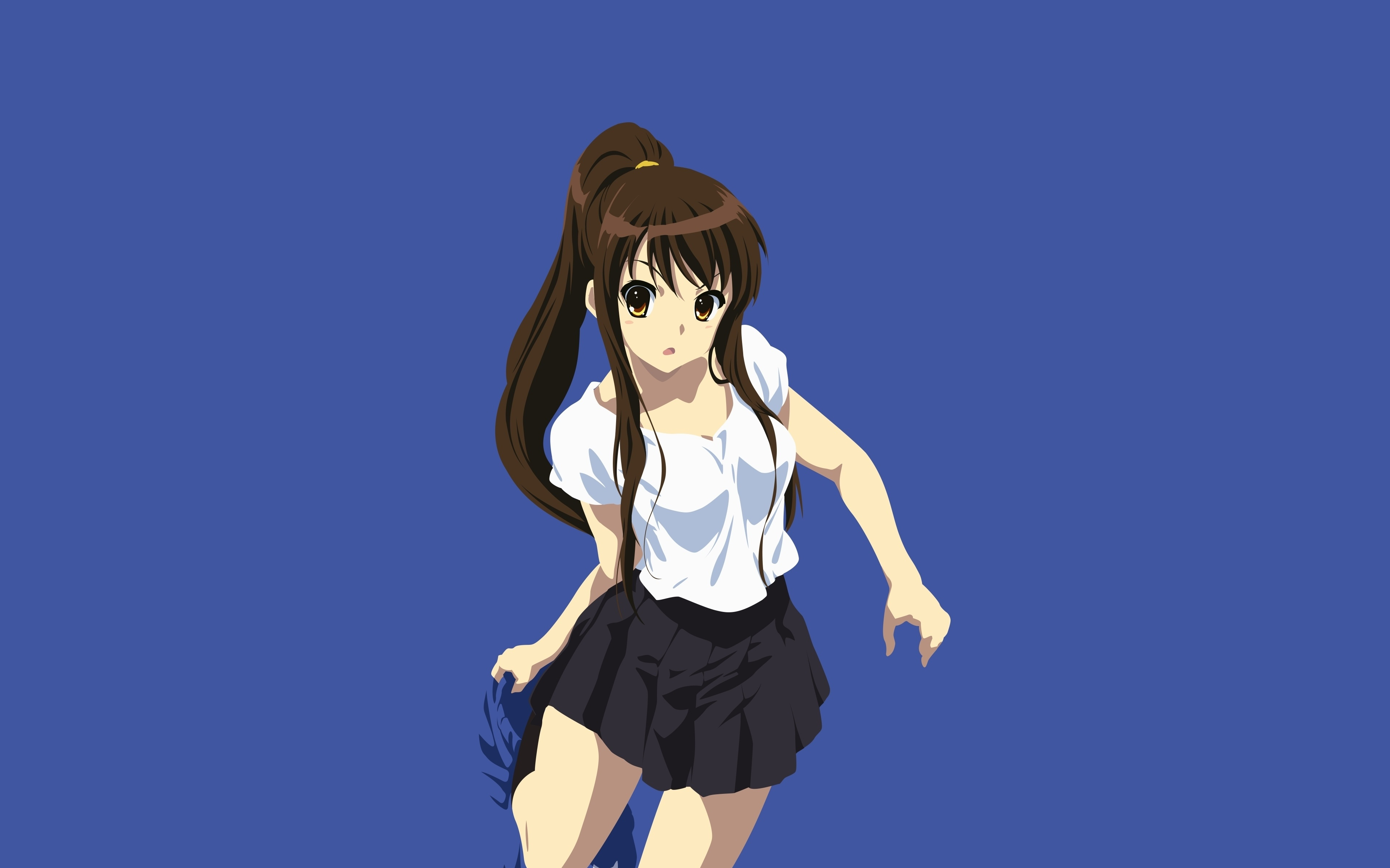 Download wallpaper x cute anime girl minimal haruhi suzumiya k wallaper k ultra hd wallpaper x hd background