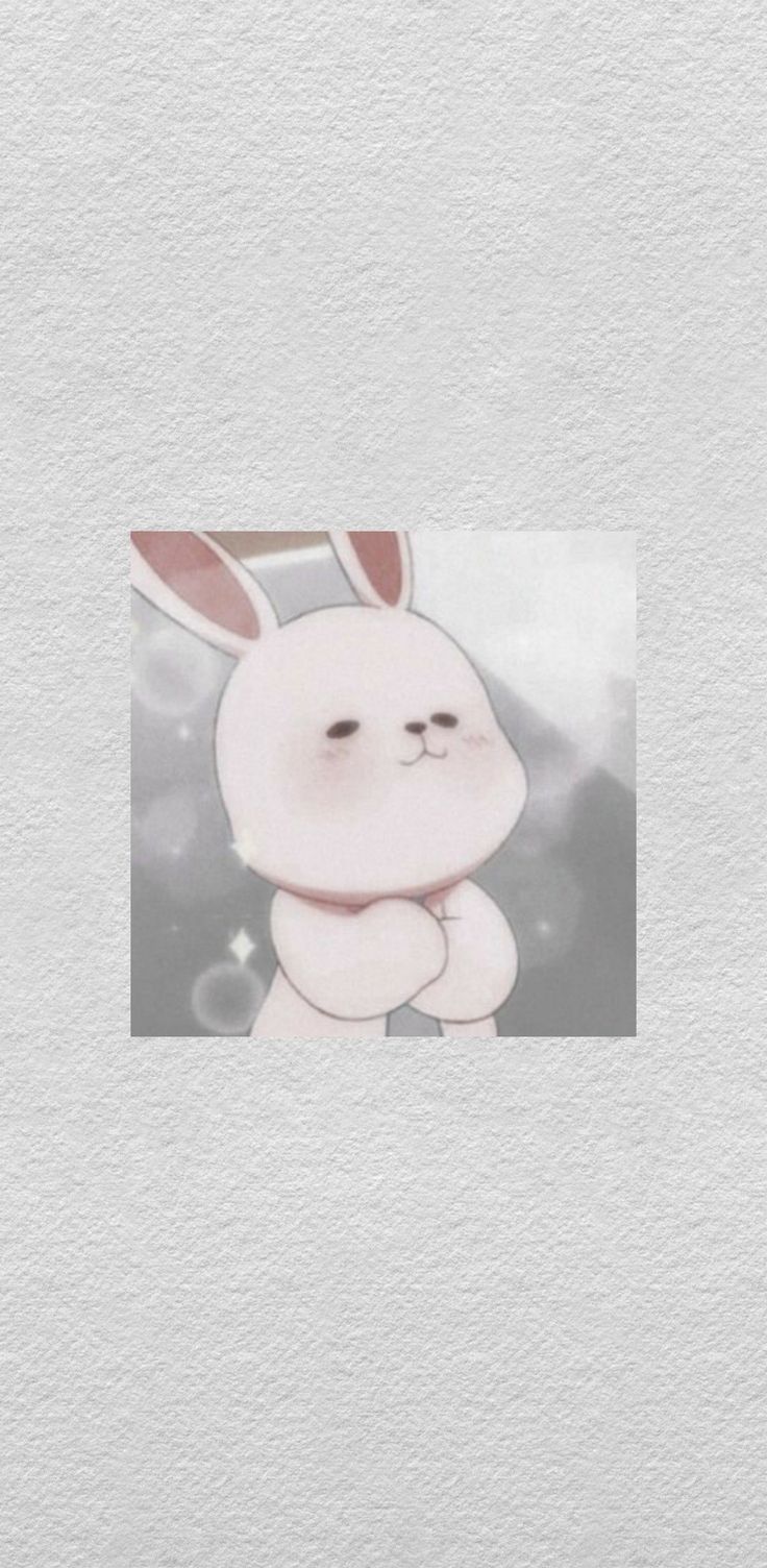 White cute aesthetic cartoon bunny wallpaper for iphone and android bunny wallpaper cute anime wallpaper rabbit wallpaper