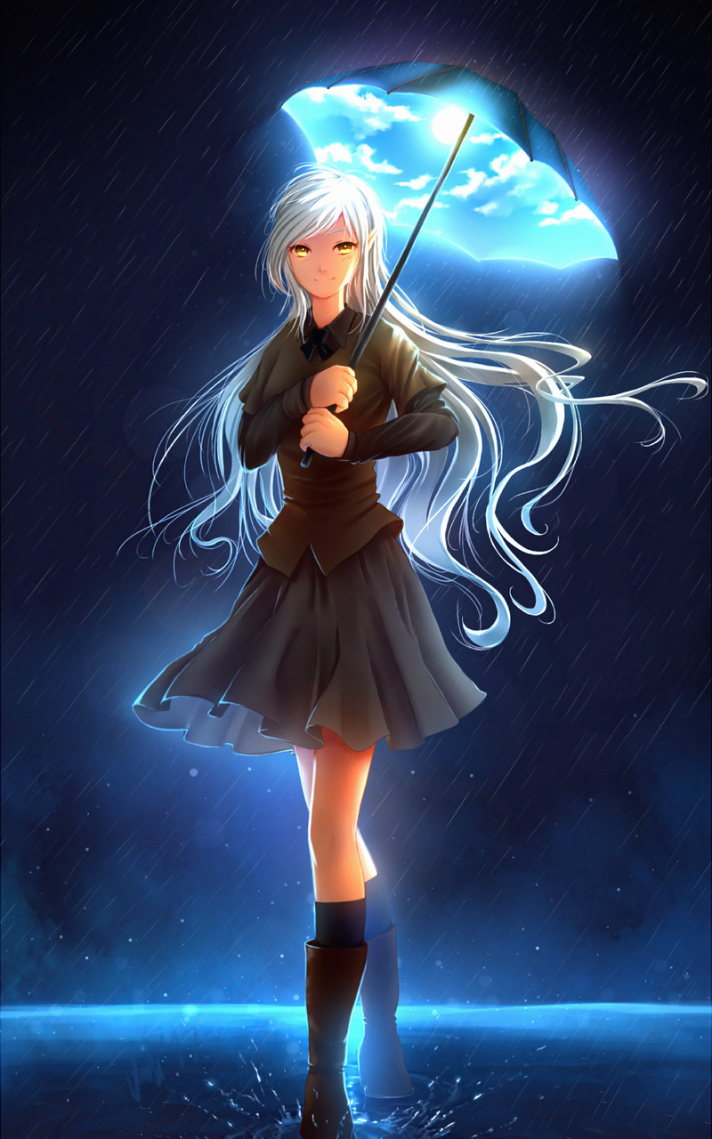 X anime girl umbrella nexus samsung galaxy tab note android tablets hd k wallpapers images backgrounds photos and pictures