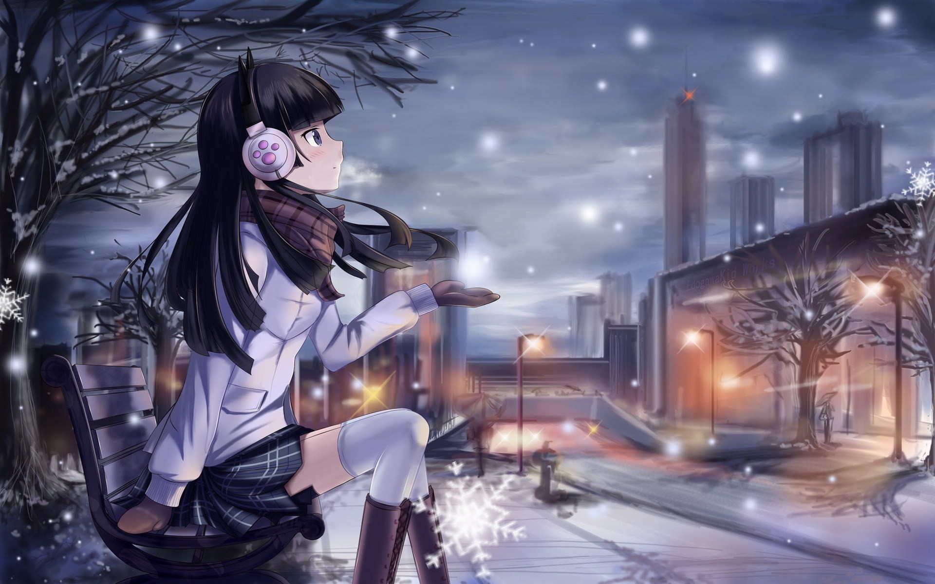 Winter anime wallpaper pictures