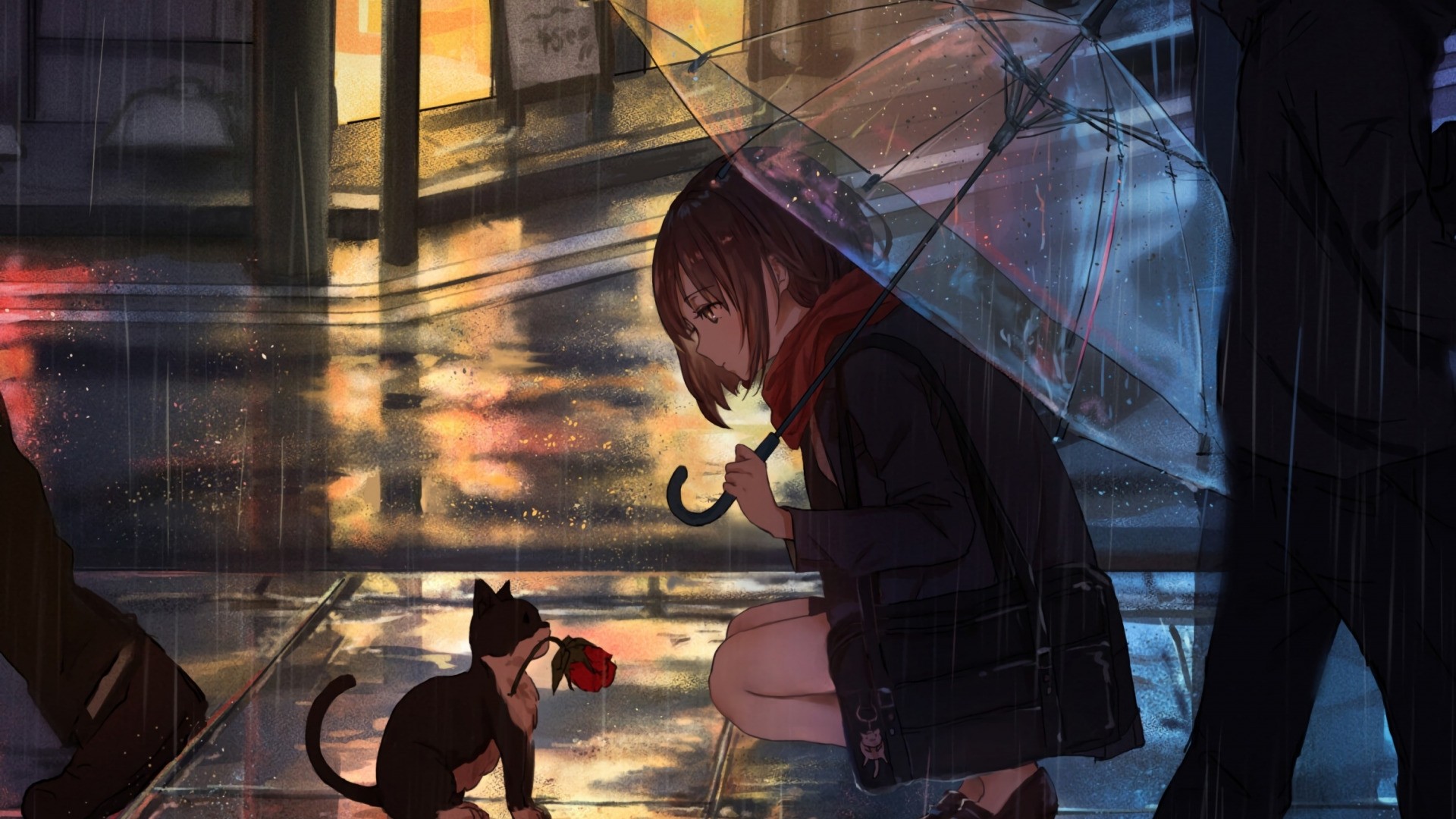 Anime rain wallpapers