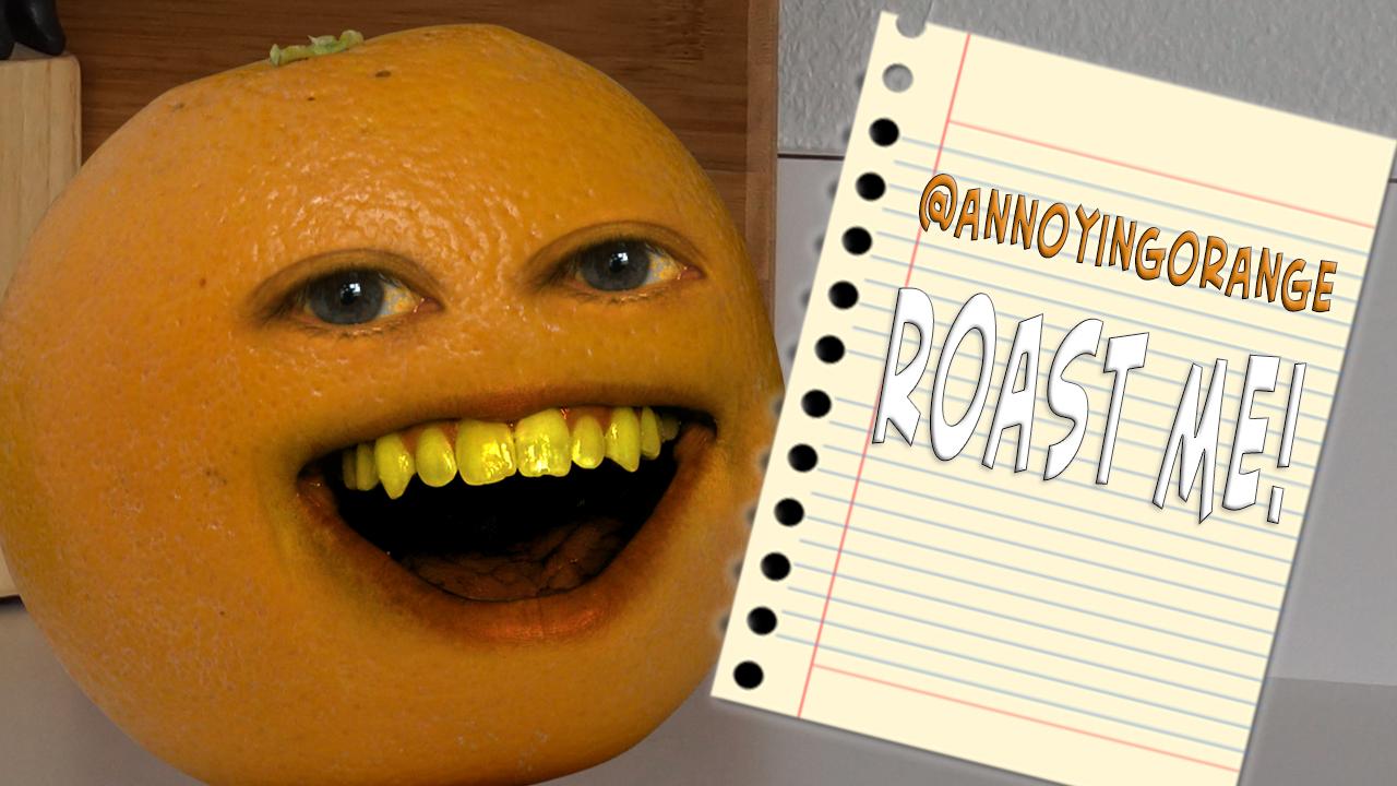 Annoying orange on hey hey you what do i look like a weener roastme do your wurst hahaha httptcoexhaujnle