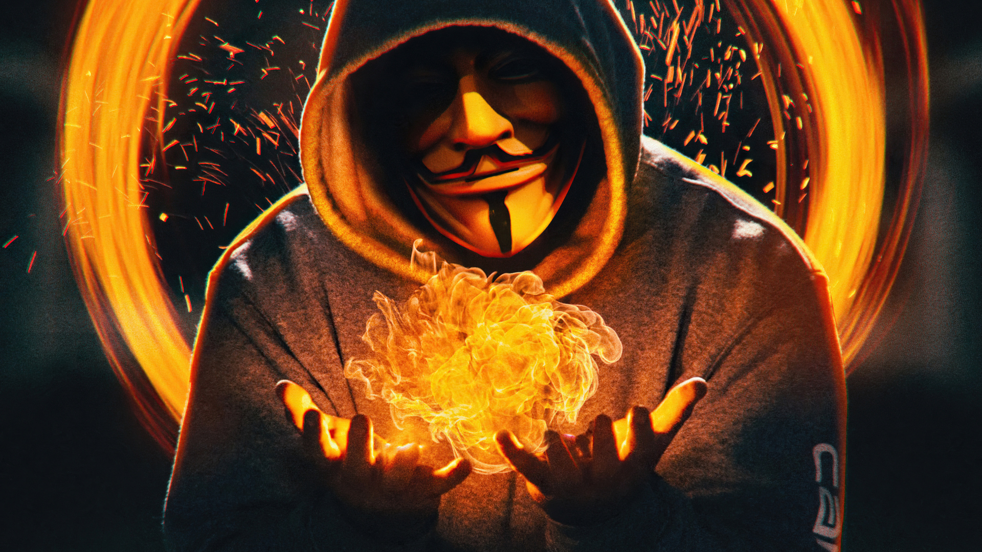 X flame in hand trick anonymous laptop full hd p hd k wallpapers images backgrounds photos and pictures