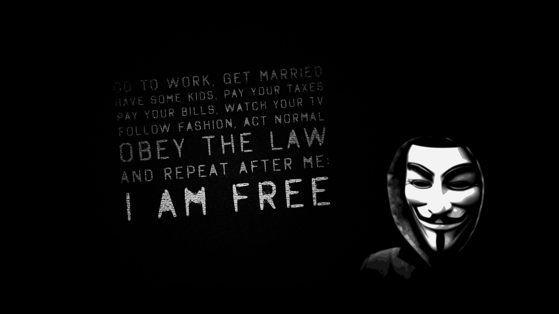 Anonymous wallpaper in x resolution