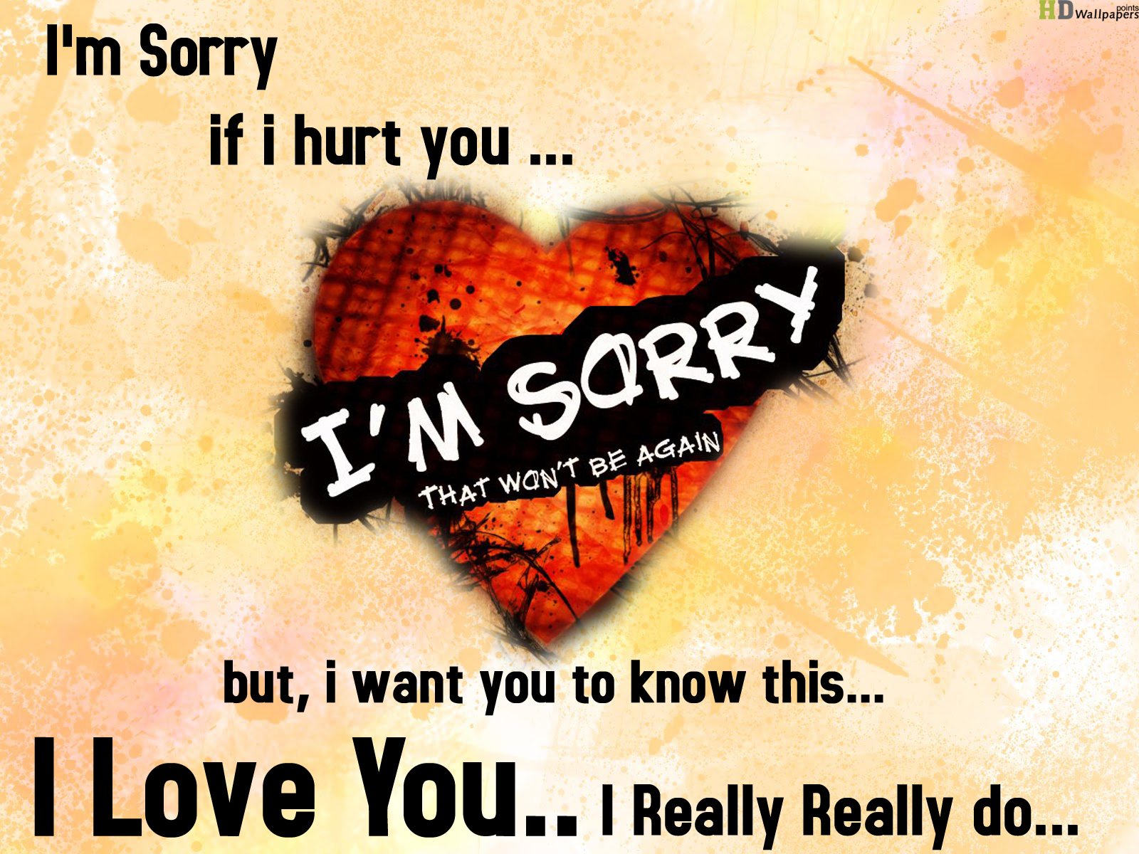 Sorry wallpapers for love