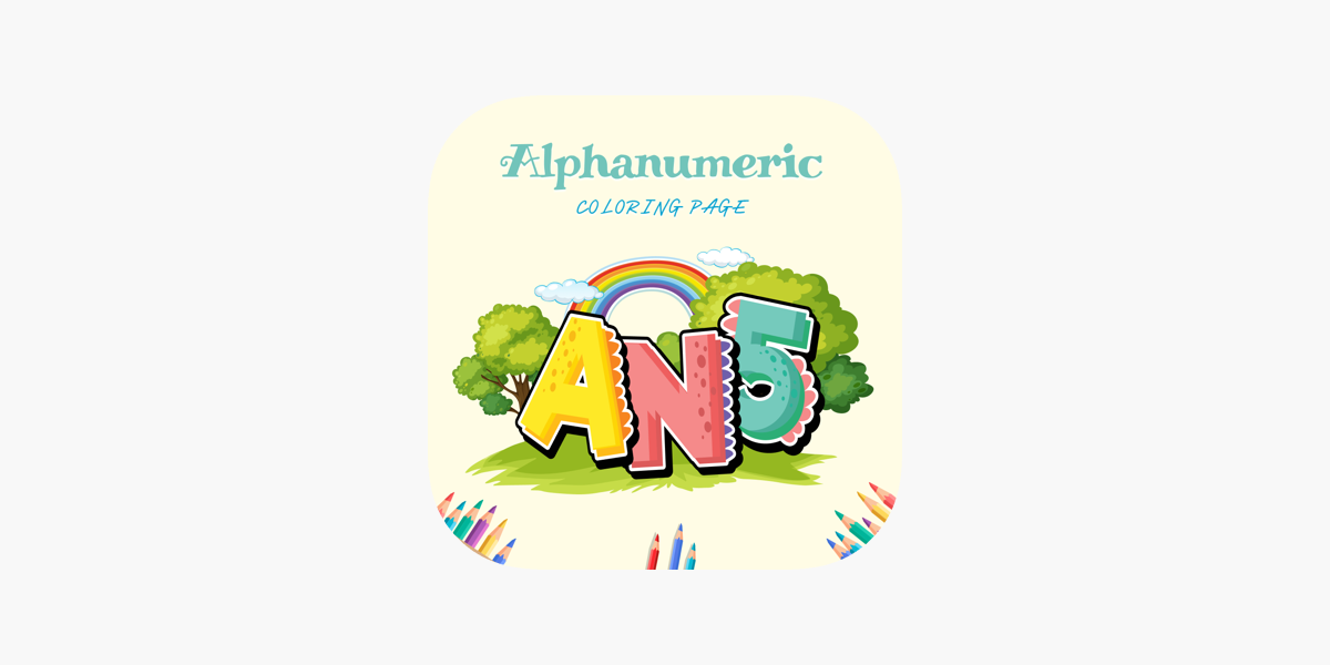 Coloring pages alphanumeric on the app store
