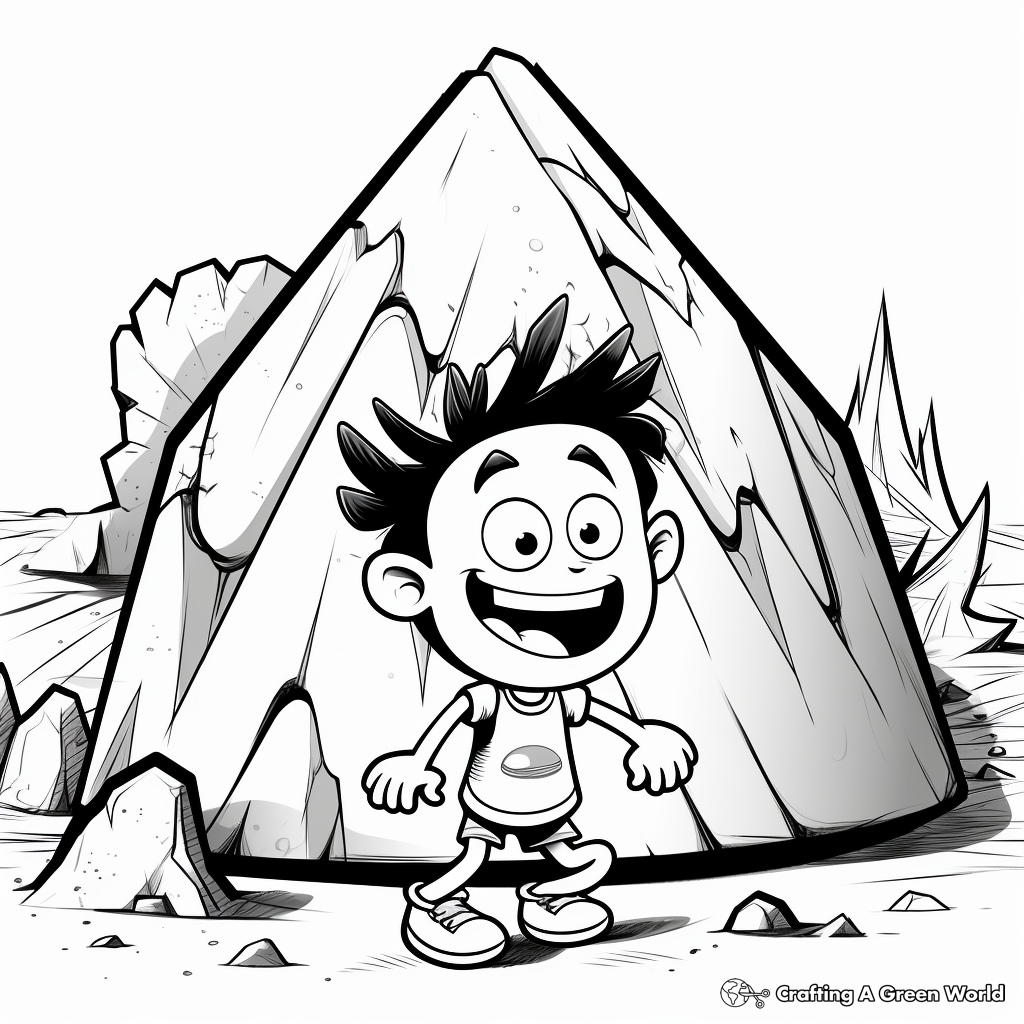 V is for volcano coloring pages