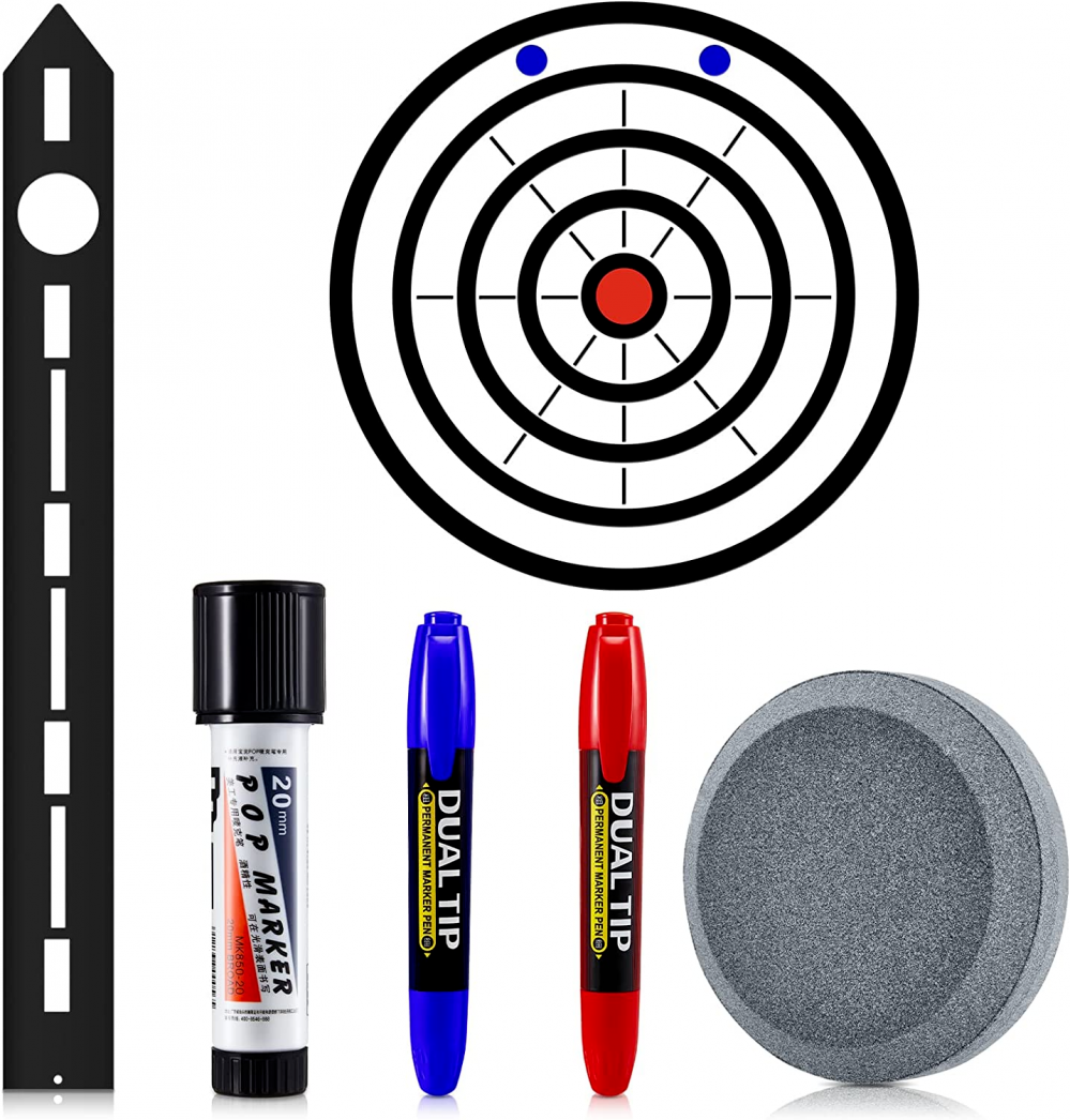 Axe throwing target template stencil pieces standard markers and axe