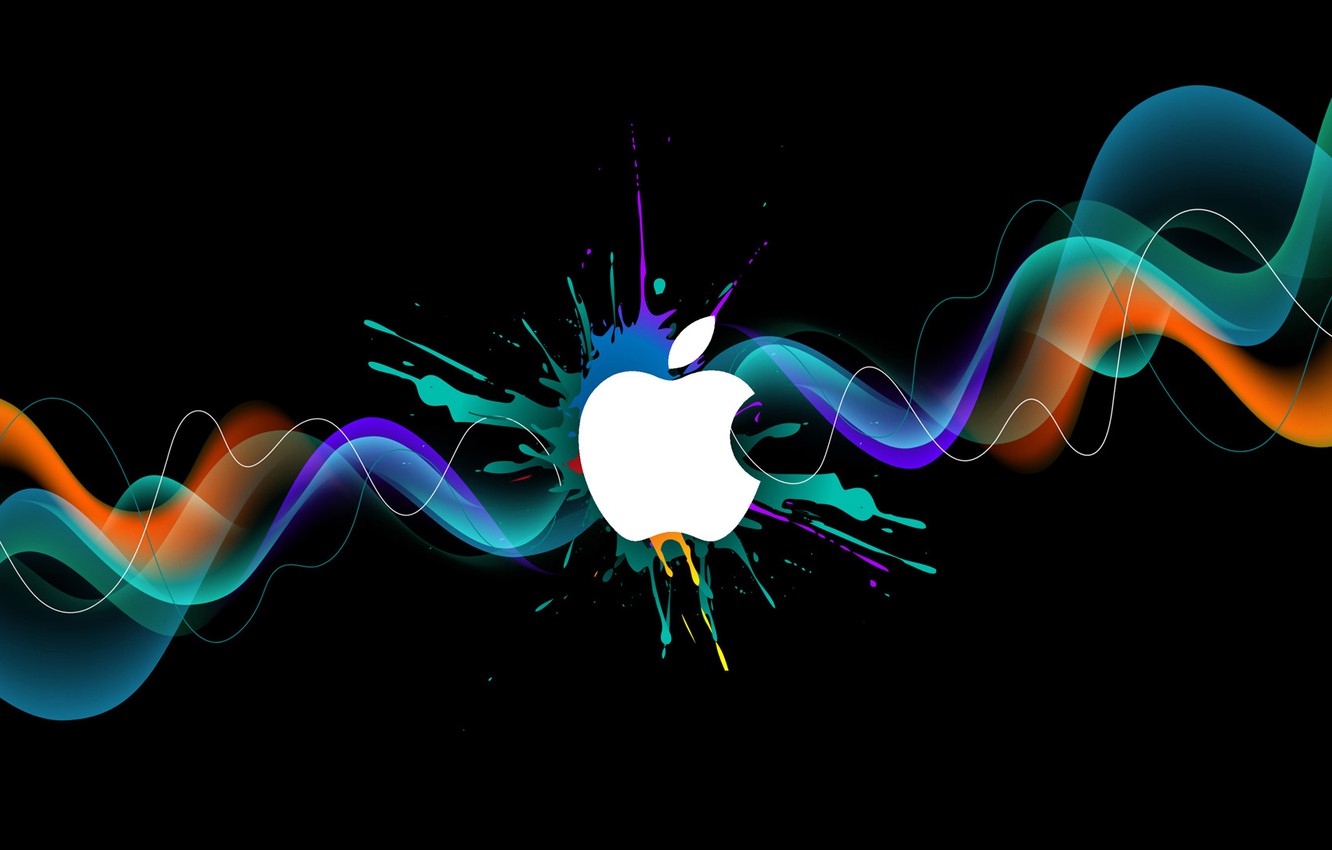 Wallpaper paint apple logo brand images for desktop section hi