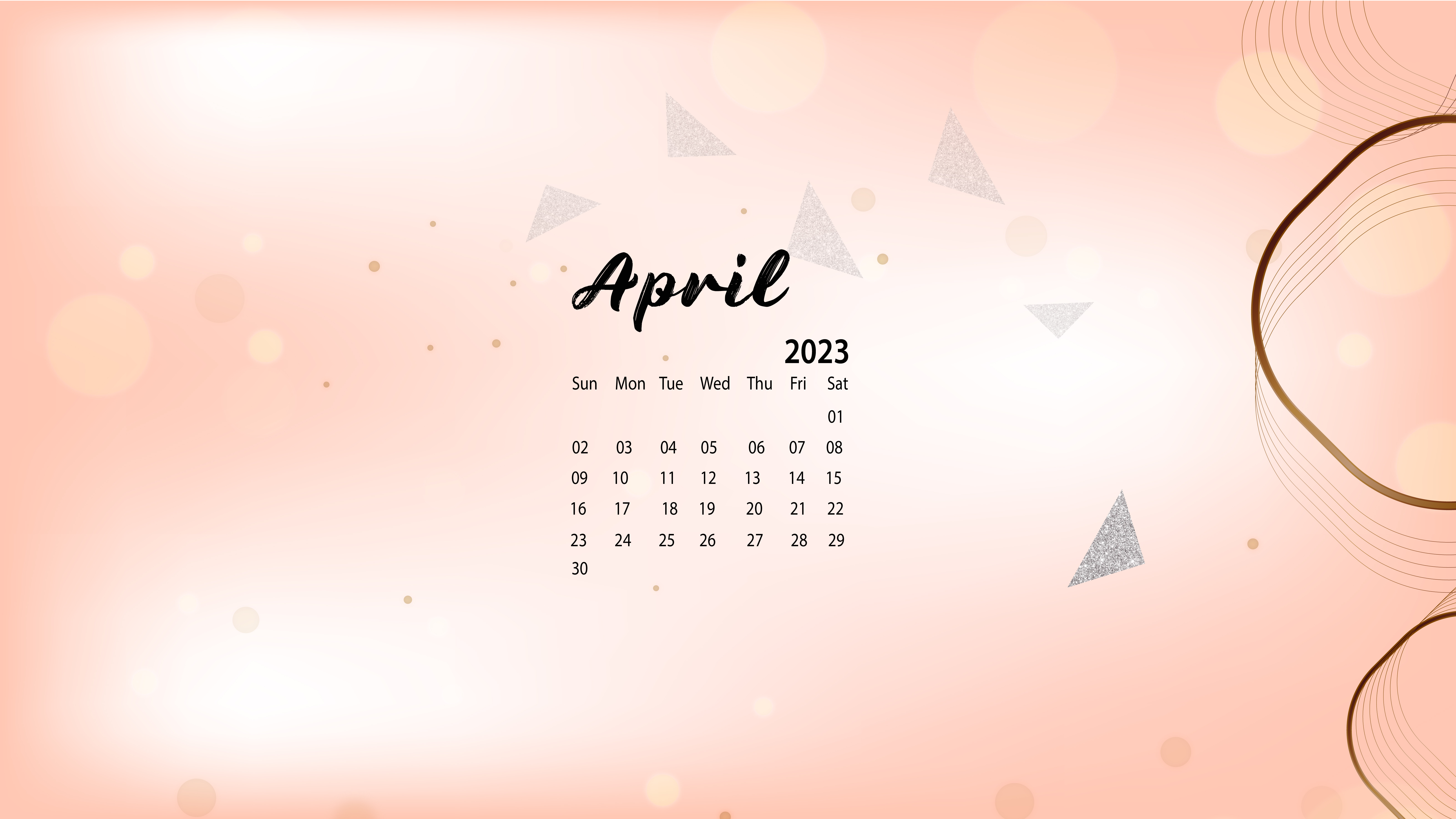 April desktop wallpaper calendar