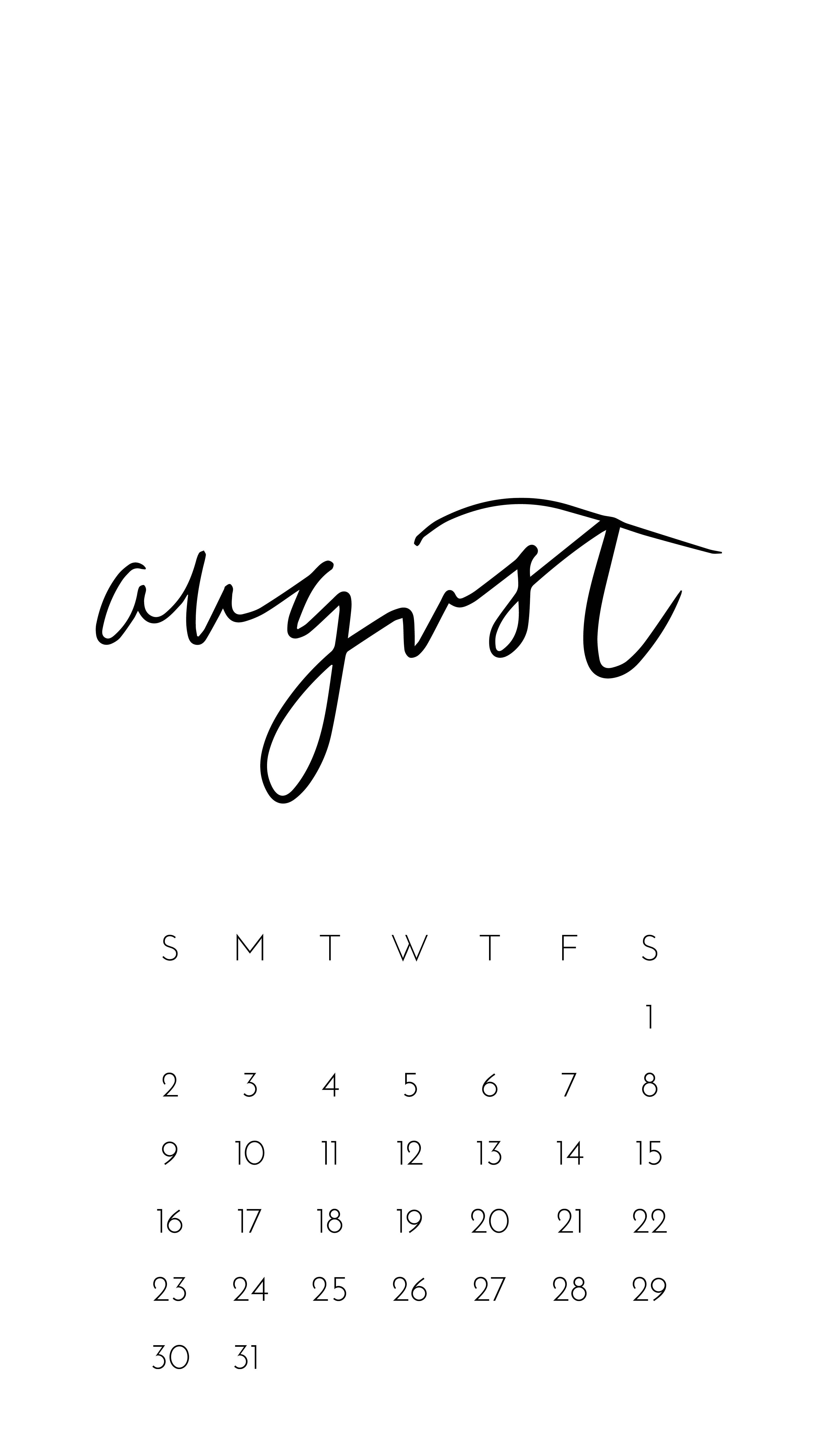 August wallpapers by paper sushi