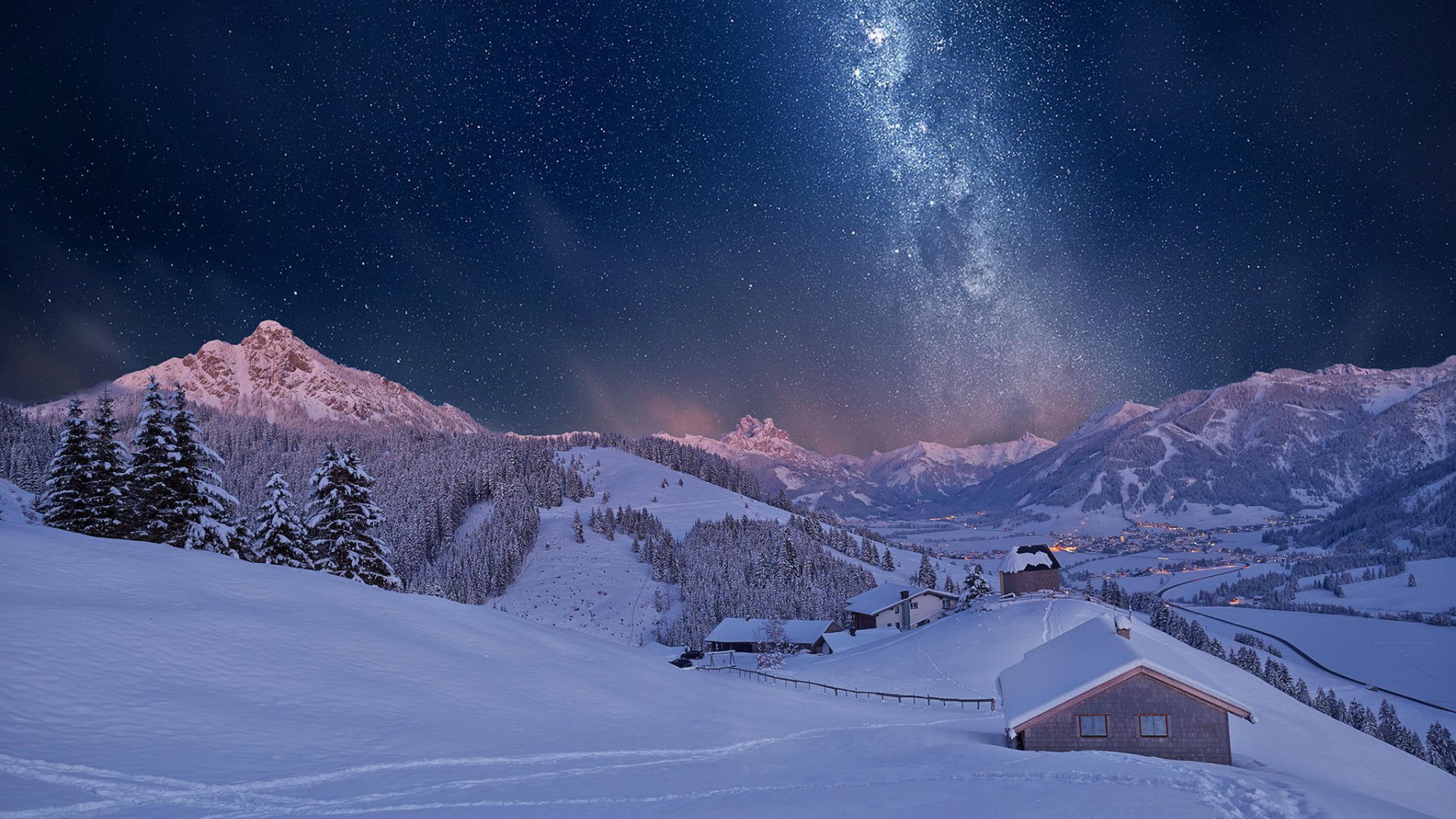Tyrolean mountains in the winter austria desktop wallpapers x