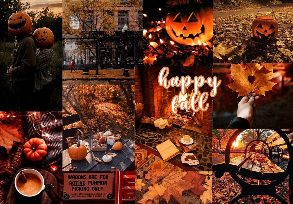 Autumn collage wallpapers happy fall wallpaper for pc