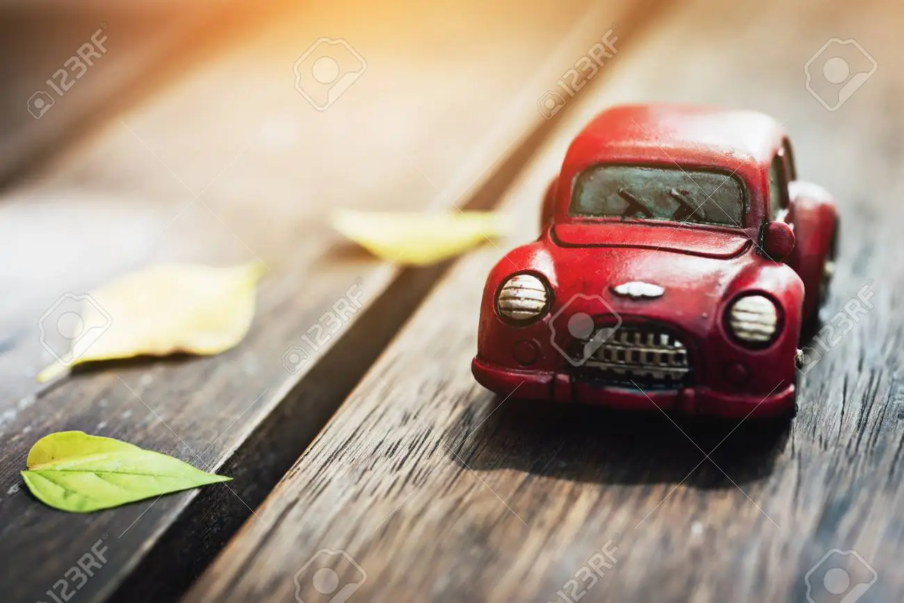 Vintage red classic car in autumn background with copy space for put your text or made a wallpaper stock photo picture and royalty free image image