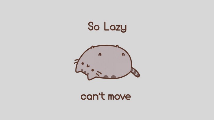 Gray pusheen lazy cats humor animals memes typography cartoon minimalism simple background gray background