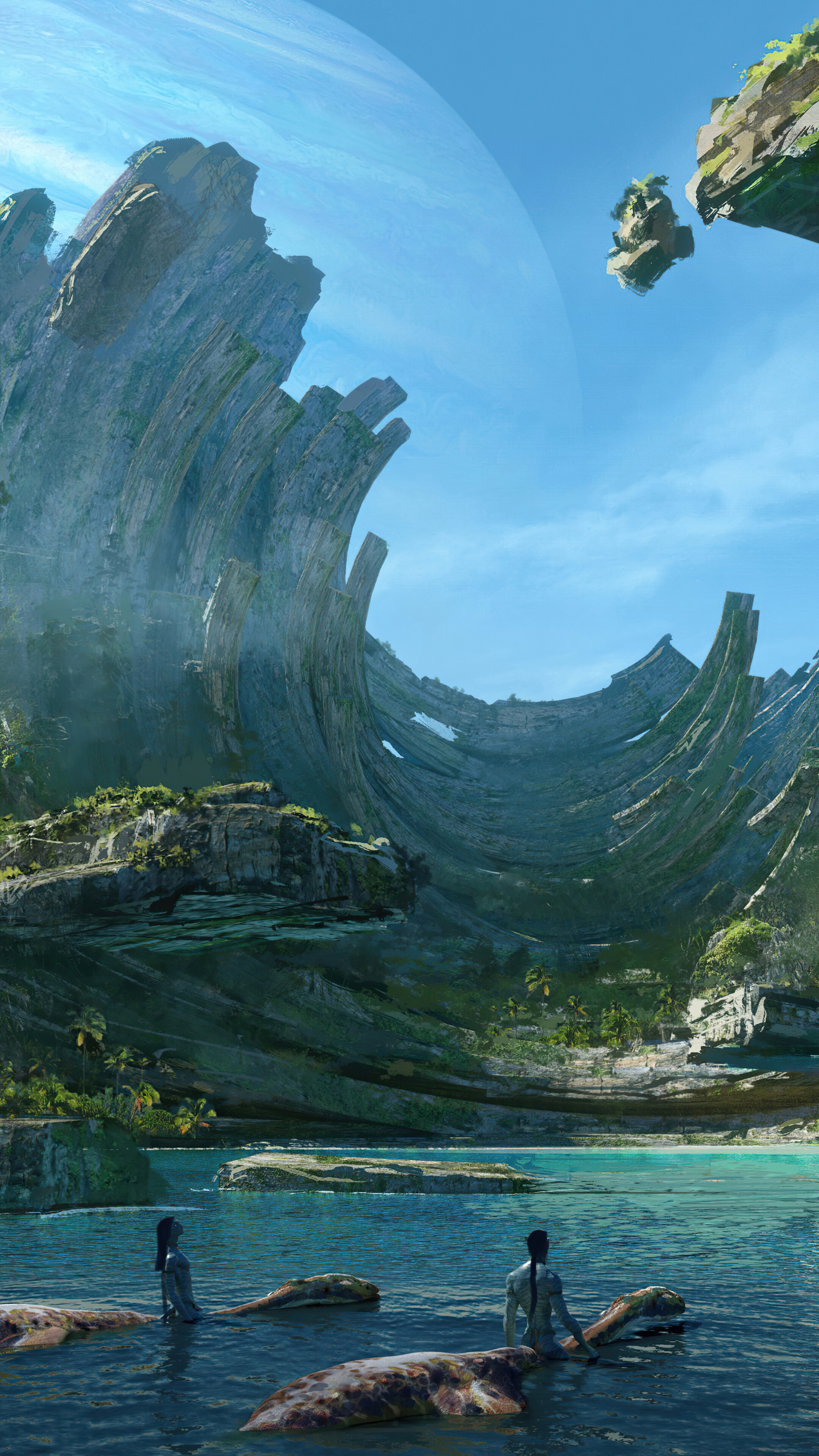 Avatar movie art island scenery k