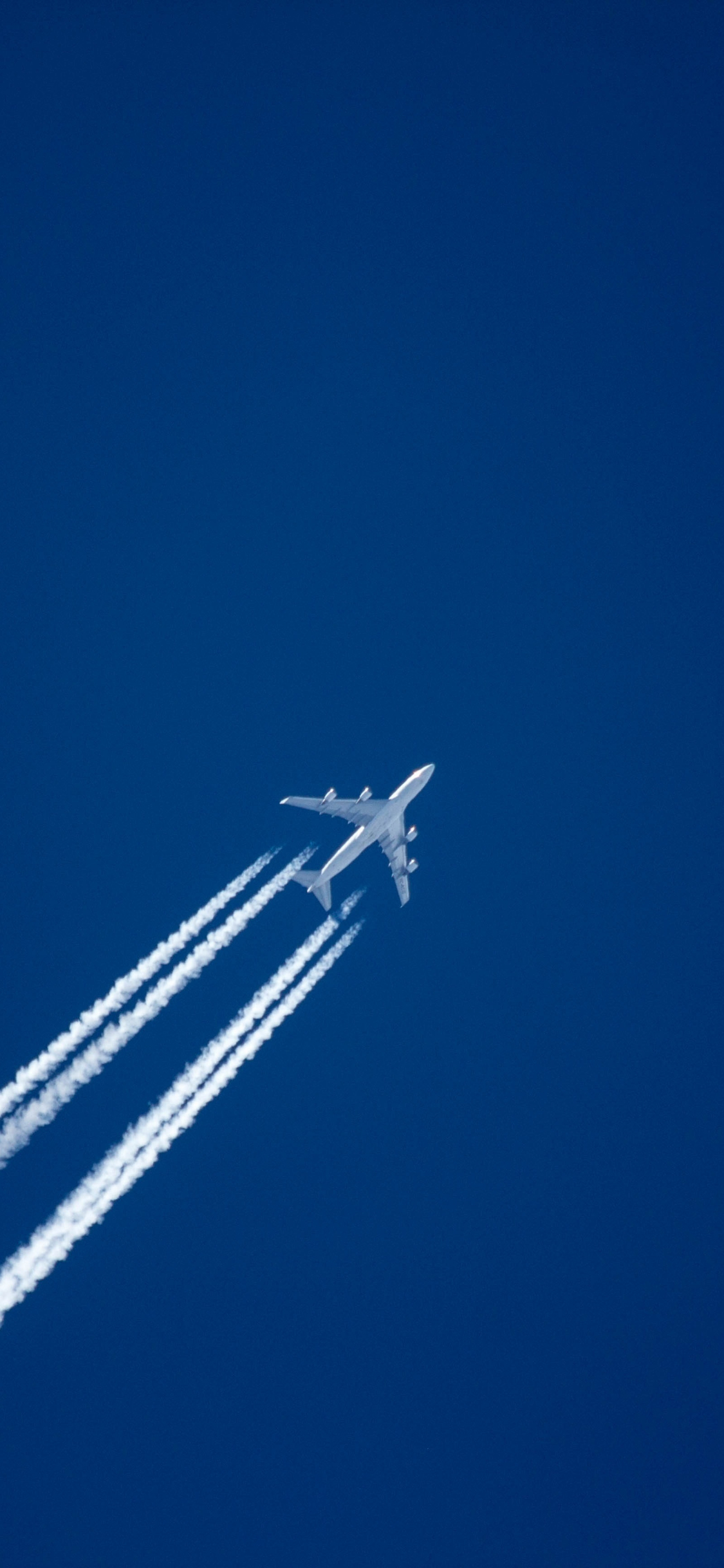 Download wallpaper x aircraft sky smoke trails minimal iphone x x hd background