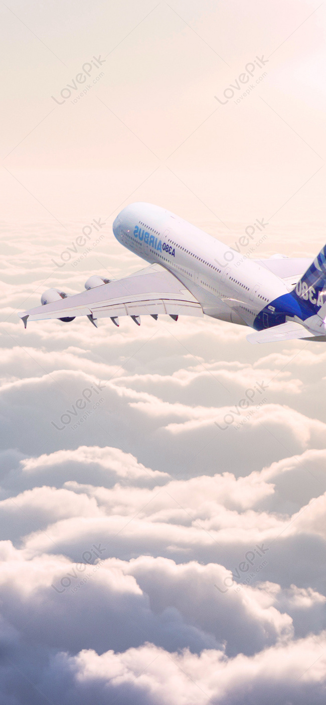 Aircraft mobile phone wallpaper on cloud images free download on