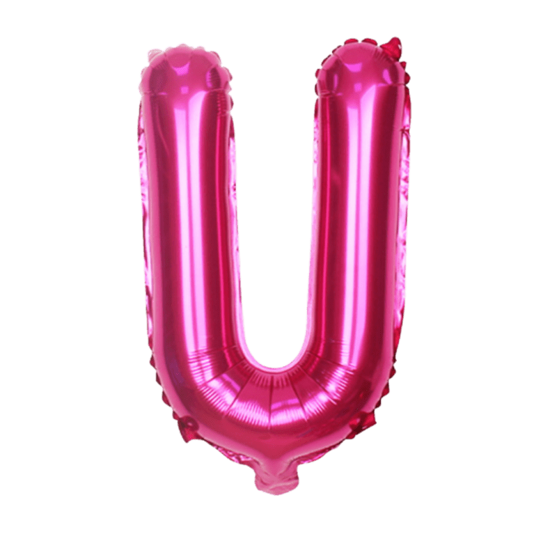 Hot pink alphabet balloons balloon party singapore