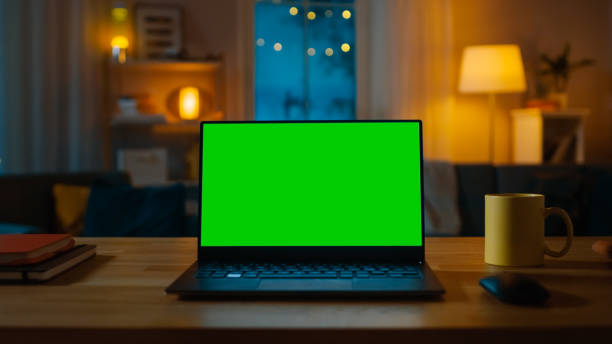 Puter green screen stock photos pictures royalty