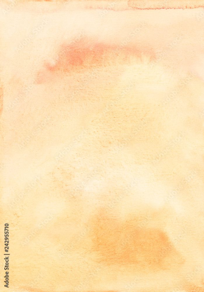 Watercolor light orange background texture watercolor gradient abstract peach backdrop watercolour trendy orange template for cards invitations blog banner aquarelle stains on paper ink