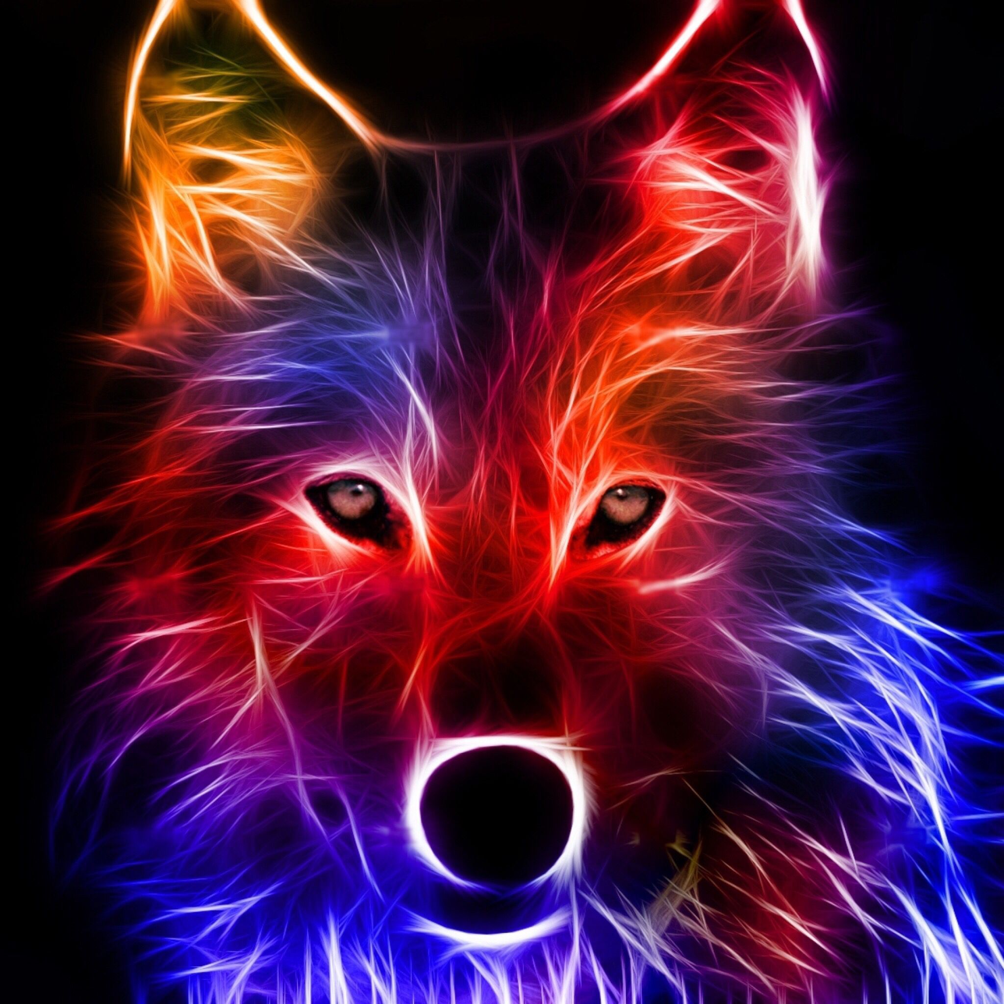 Cool neon wolves s on