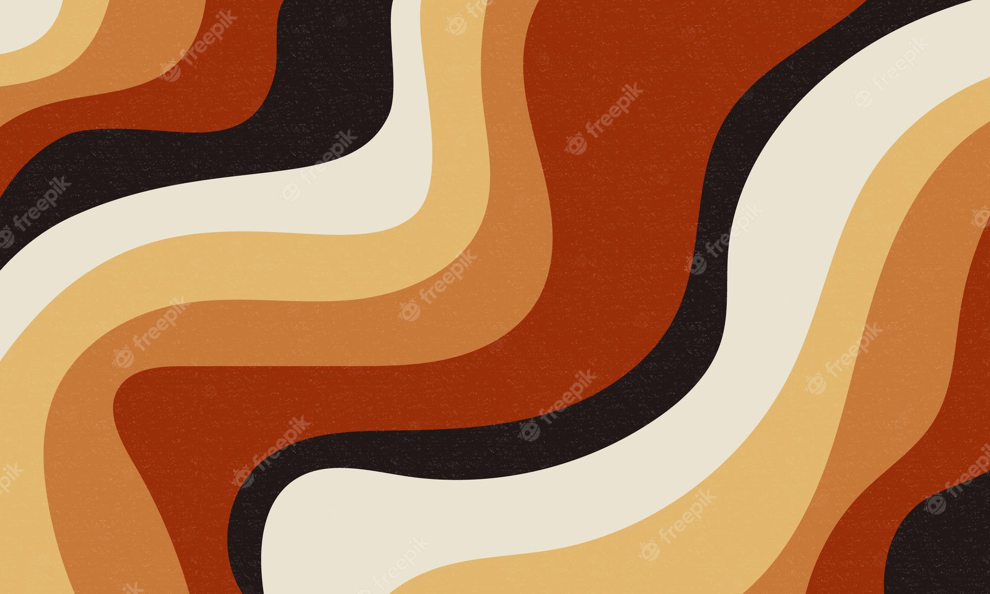 Premium vector retro groovy psychedelic background abstract wavy shapes for backdrop and wallpaper