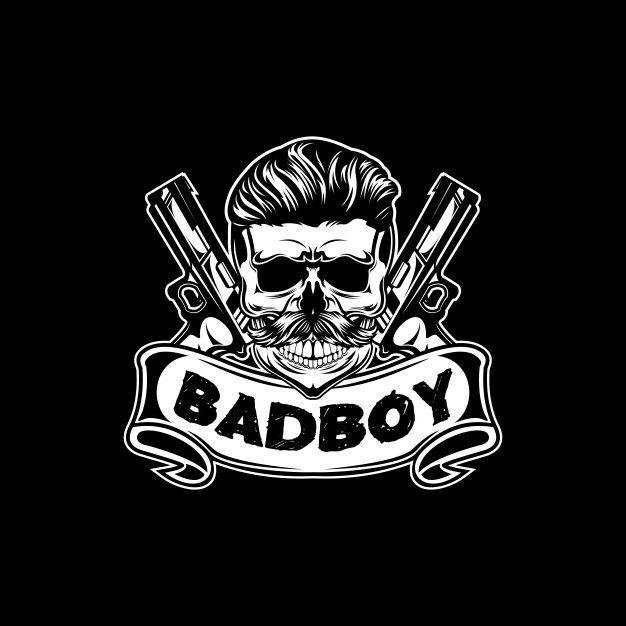 Premium vector skull bad boy bad boys download cute wallpapers logo design free templates