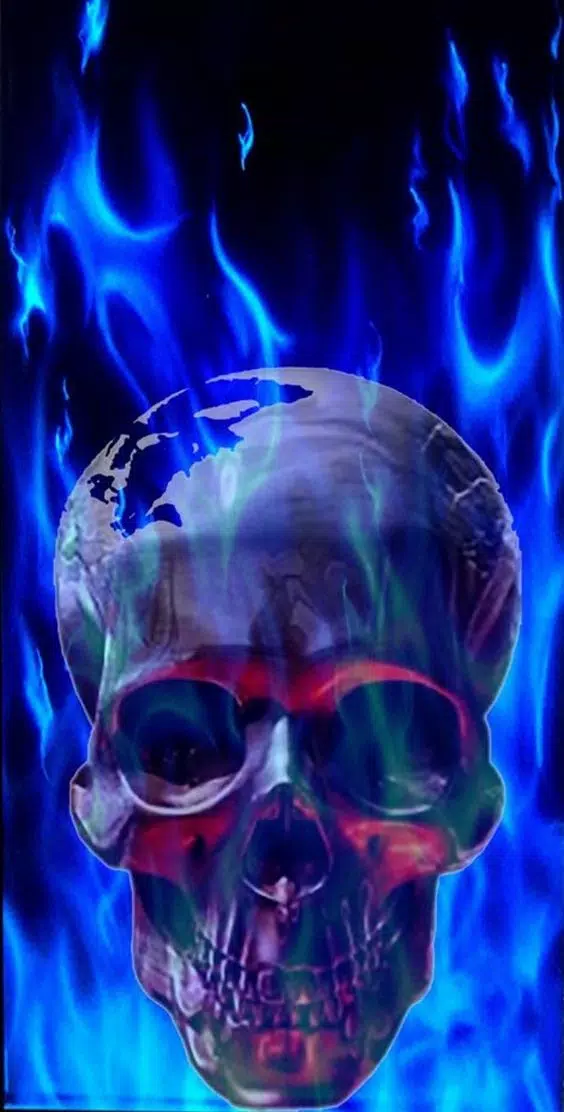 Blue fire skull ghost rider grim reaper wallpapers apk pour android tãlãcharger