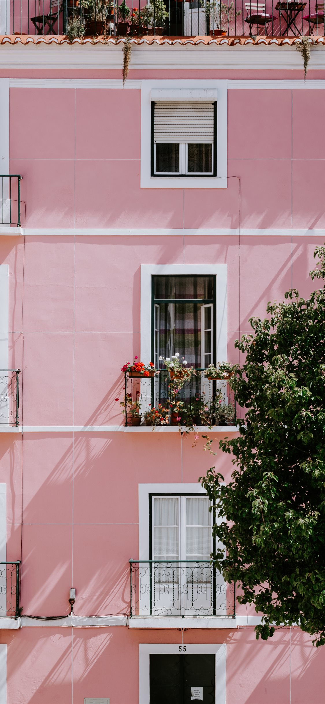 Pink balcony iphone wallpapers free download